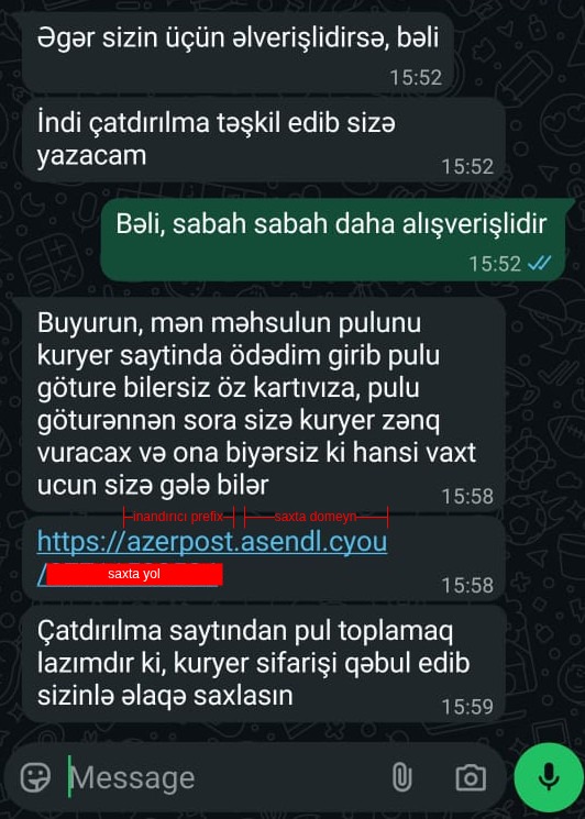 Fişinq mesajı
